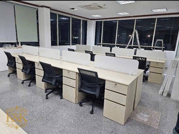 Bàn cụm nhân viên MDF chống ẩm khung sắt - ảnh 7