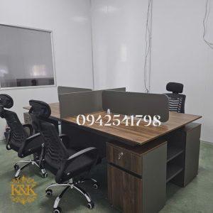 Bàn cụm nhân viên MDF chống ẩm khung sắt - ảnh 9