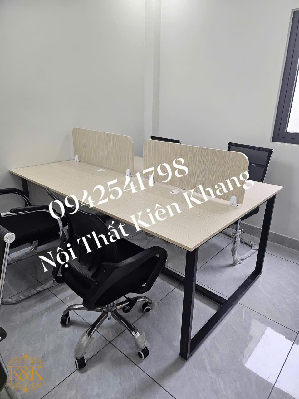 Bàn cụm nhân viên MDF chống ẩm khung sắt - ảnh 10