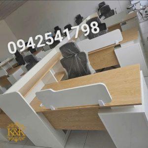 Bàn cụm nhân viên MDF chống ẩm khung sắt - ảnh 12