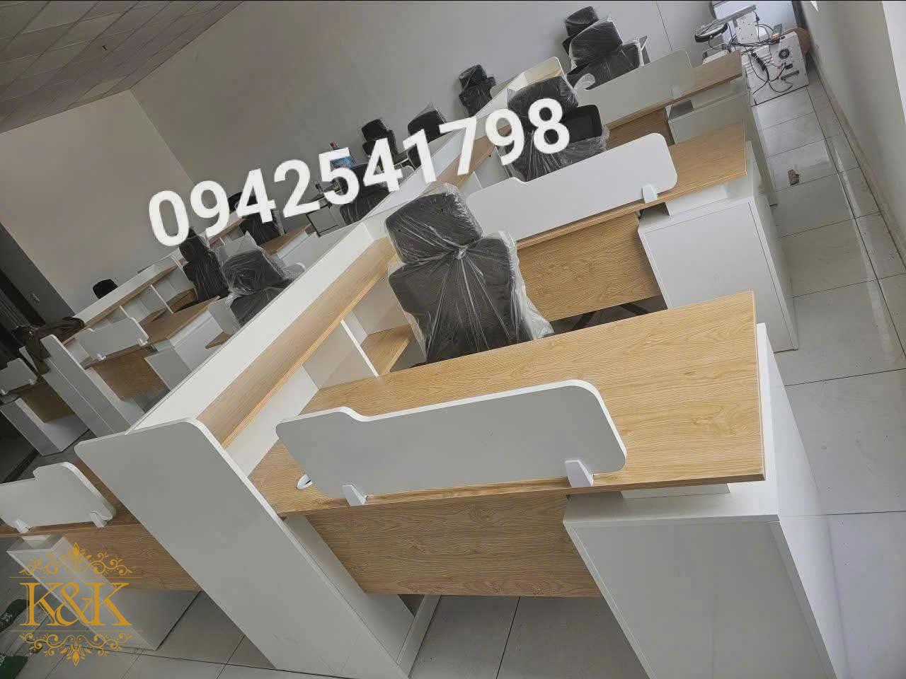 Bàn cụm nhân viên MDF chống ẩm khung sắt - ảnh 12