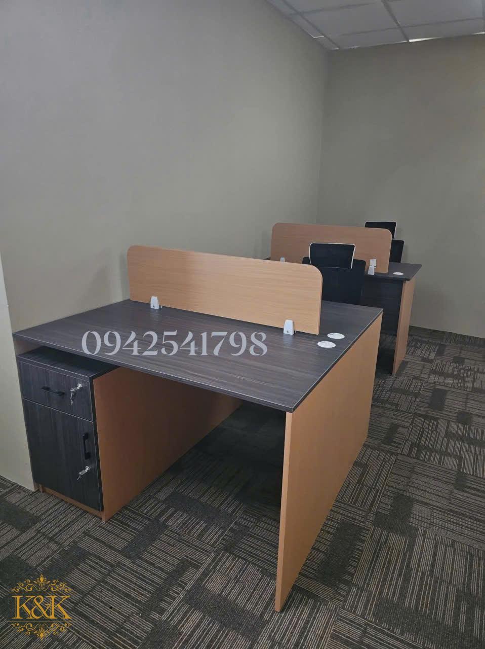 Bàn cụm nhân viên MDF chống ẩm khung sắt - ảnh 13