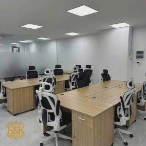 Bàn cụm nhân viên MDF chống ẩm khung sắt - ảnh 14