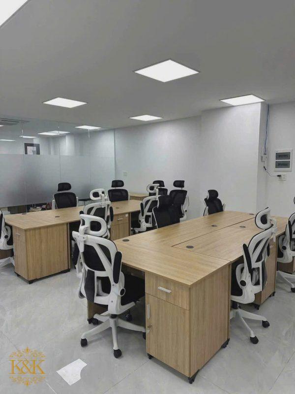 Bàn cụm nhân viên MDF chống ẩm khung sắt - ảnh 14