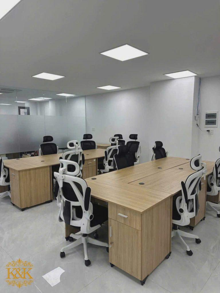 Bàn cụm nhân viên MDF chống ẩm khung sắt - ảnh 14