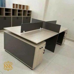 Bàn cụm nhân viên MDF chống ẩm khung sắt - ảnh 18
