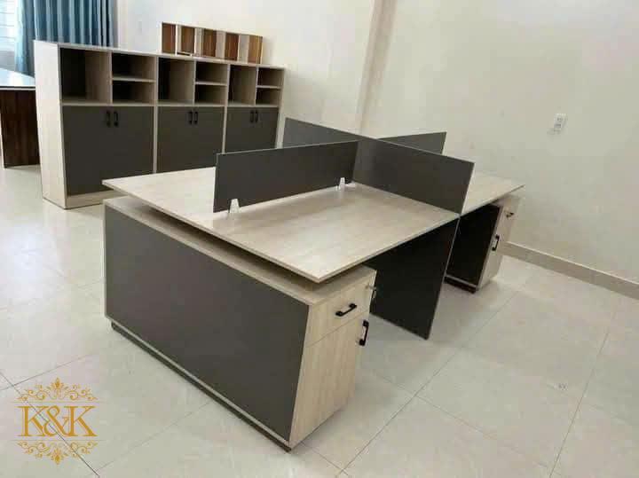 Bàn cụm nhân viên MDF chống ẩm khung sắt - ảnh 18