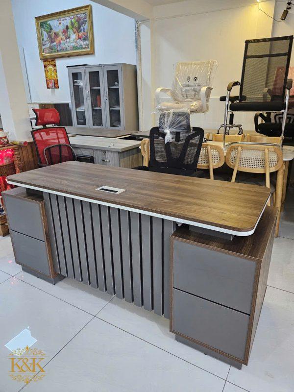 Bàn giám đốc chữ L MDF lõi xanh chống ẩm - Mẫu 01 ảnh 2