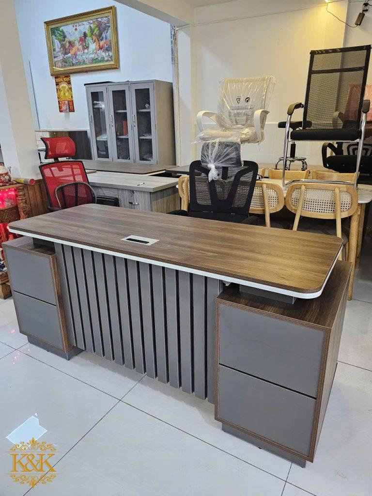 Bàn giám đốc chữ L MDF lõi xanh chống ẩm - Mẫu 01 ảnh 2