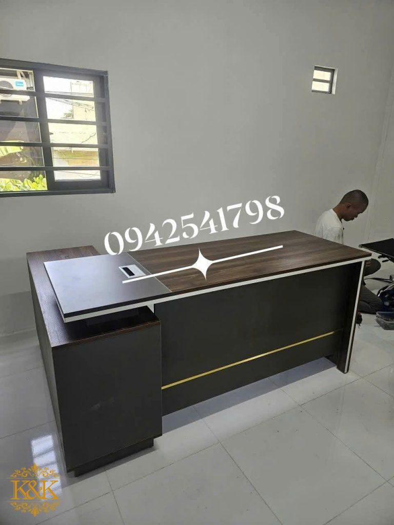 Bàn giám đốc chữ L MDF lõi xanh chống ẩm - Mẫu 01 ảnh 20