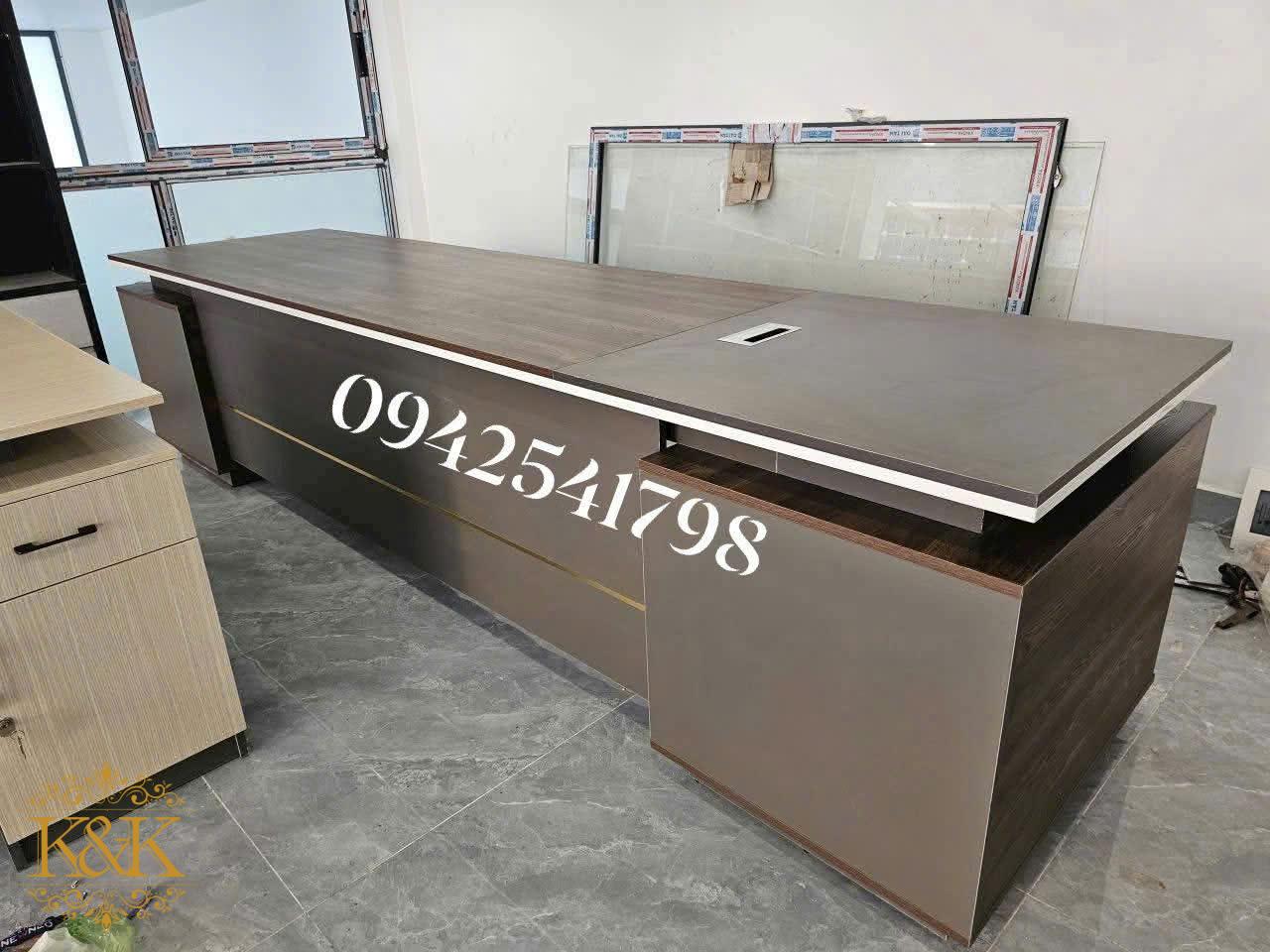 Bàn giám đốc chữ L MDF lõi xanh chống ẩm - Mẫu 01 ảnh 7