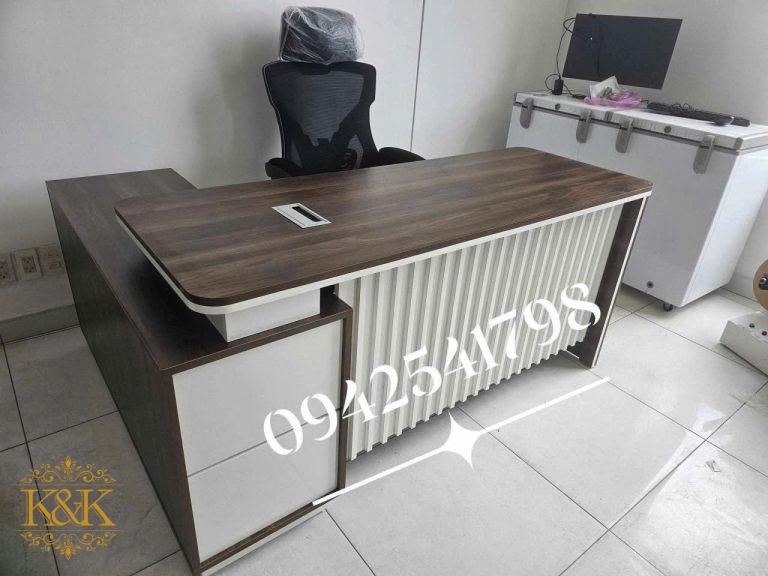 Bàn giám đốc chữ L MDF lõi xanh chống ẩm - Mẫu 01 ảnh 9